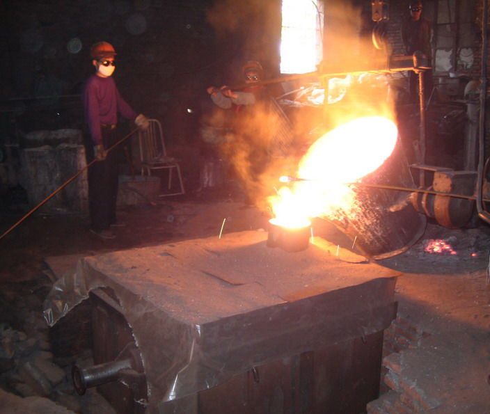 Scene of the casting